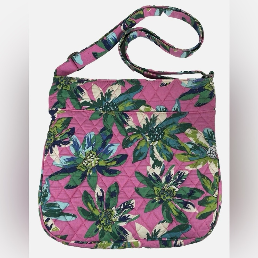 Vera Bradley Large Triple Zip Hipster Crossbody Bag in “Tropical Paradise” - Picture 5 of 10